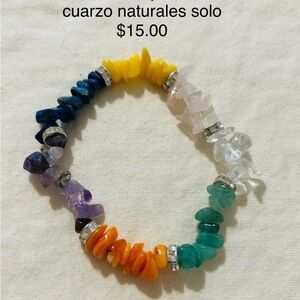 Multicolor Natural Semiprecious Gemstone Bracelet